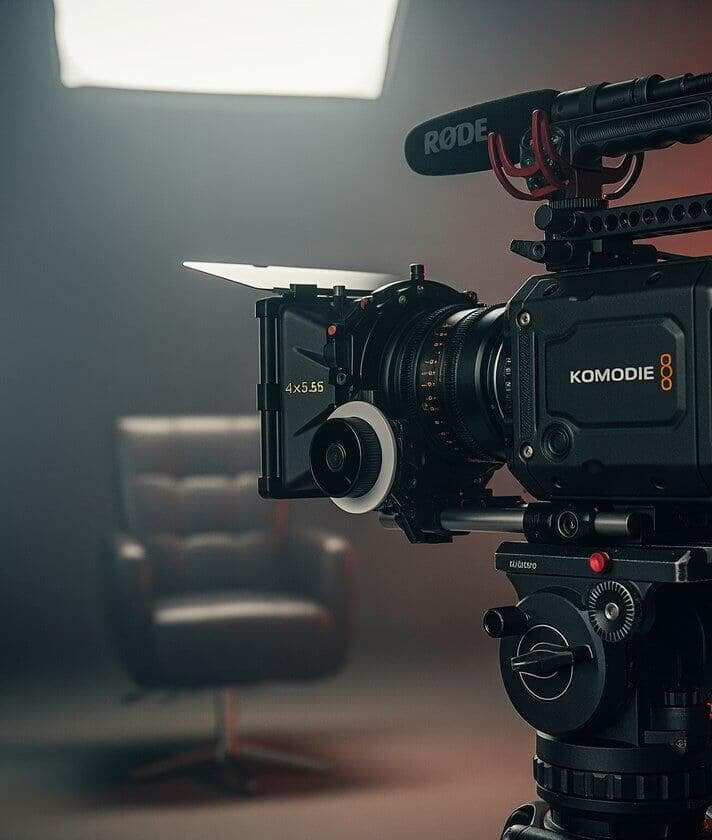 Camera and lighting rig shot