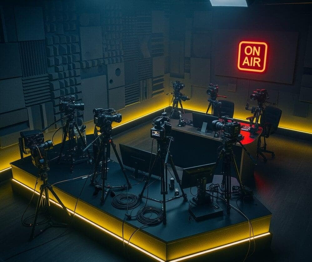 Wide studio room shot