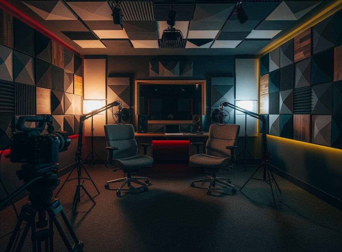 Wide interior control room shot