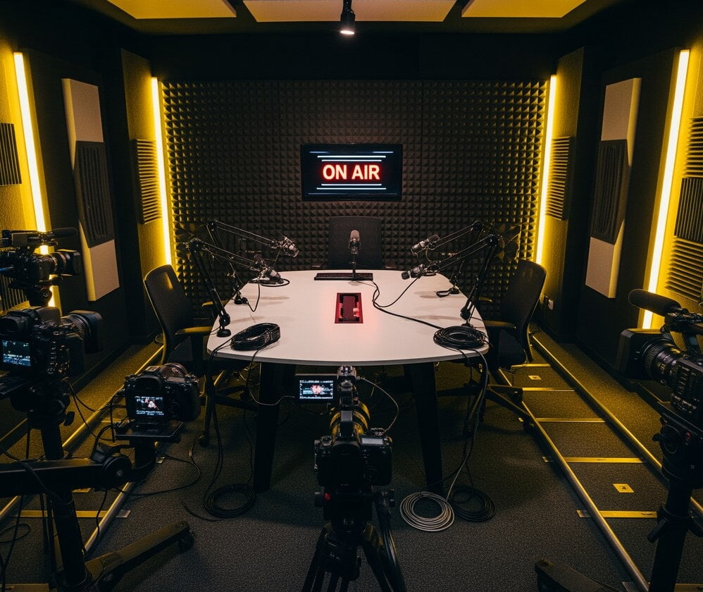 Wide studio room shot